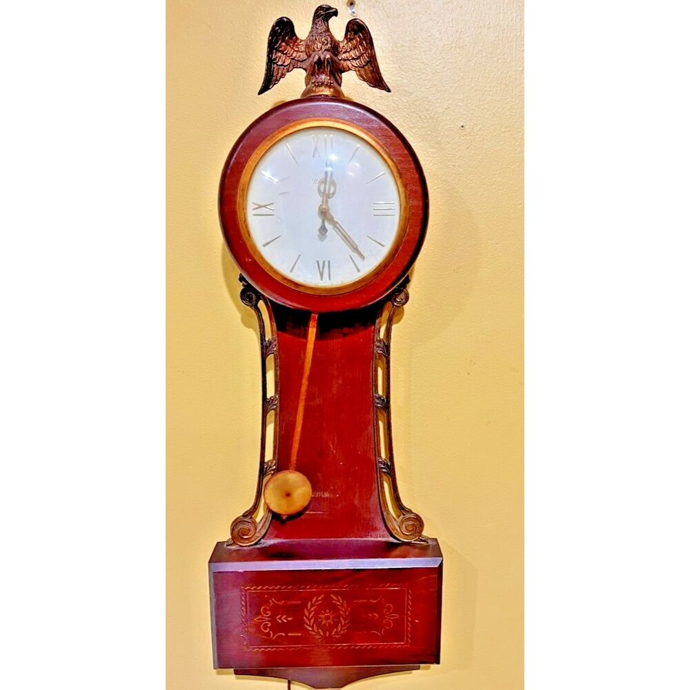 Vintage United Electrical Banjo Wall Clock 25" x 6" x 3"